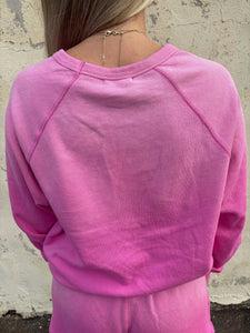 z supply washed ashore sweatshirt in heartbreaker pink