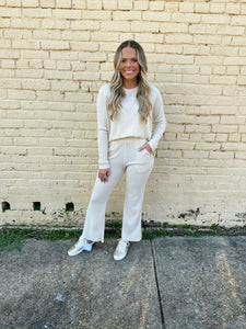 six fifty lazy sunday lounge sweatpant in eggshell