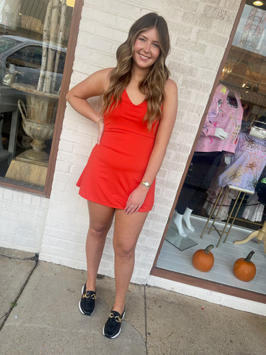 karlie atheltic dress in red