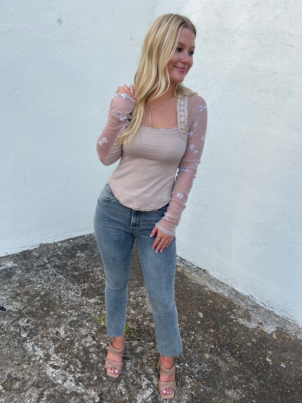 free people jolie top in cashmere combo