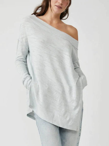 free people to the right long sleeve  in blue iris