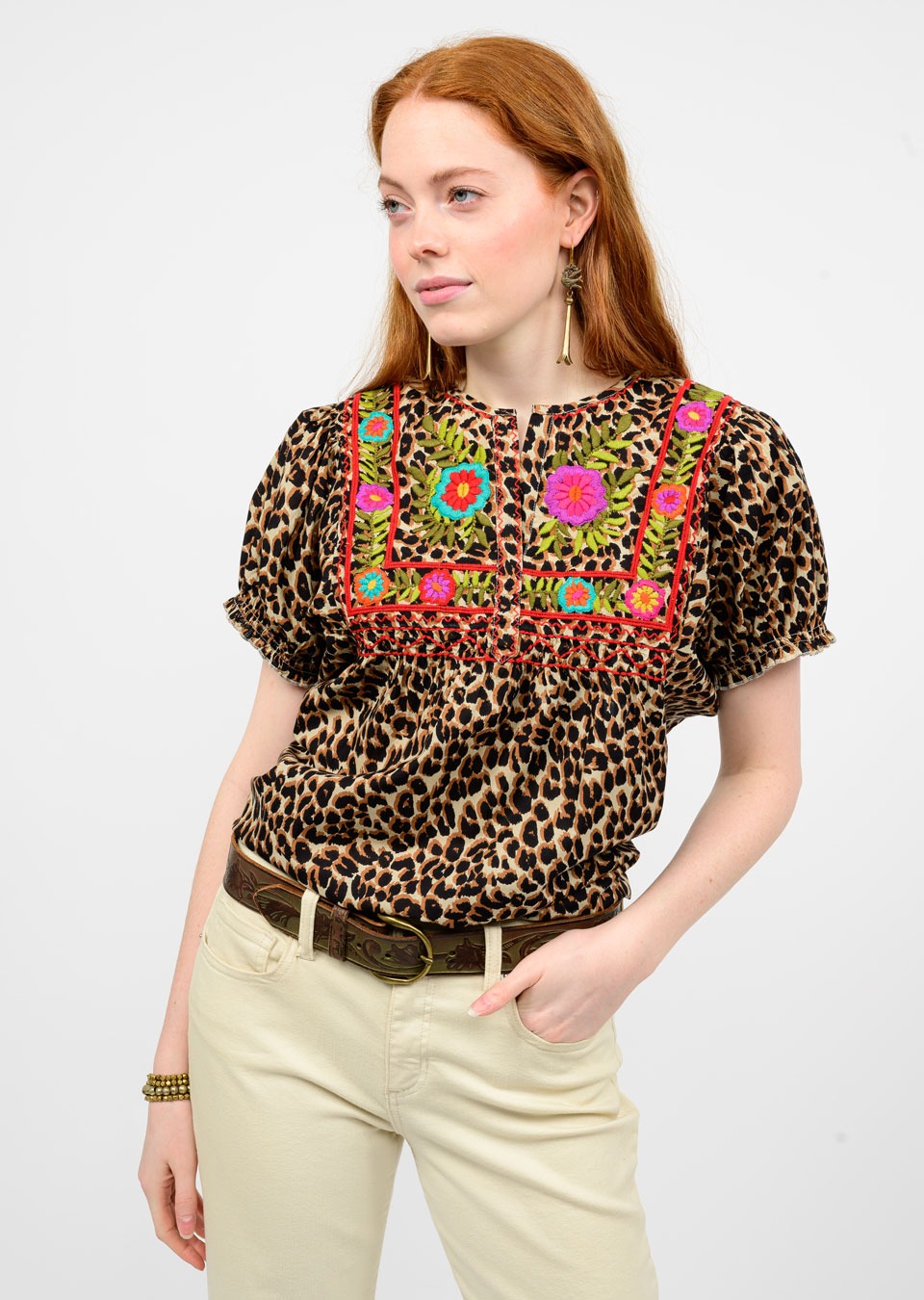 sister mary fabiola top in leopard