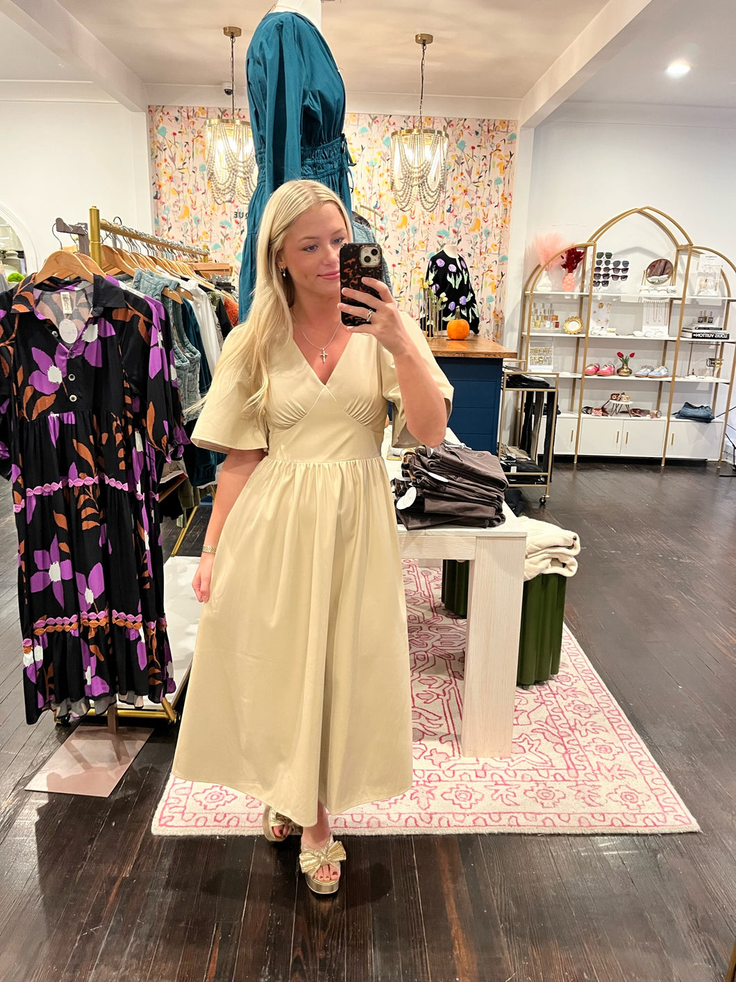 thml vegan leather maxi in cream