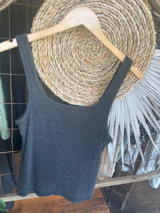 z supply ellen rib tank in black