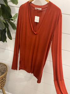 free people fresh and clean long sleeve in spiced brandy