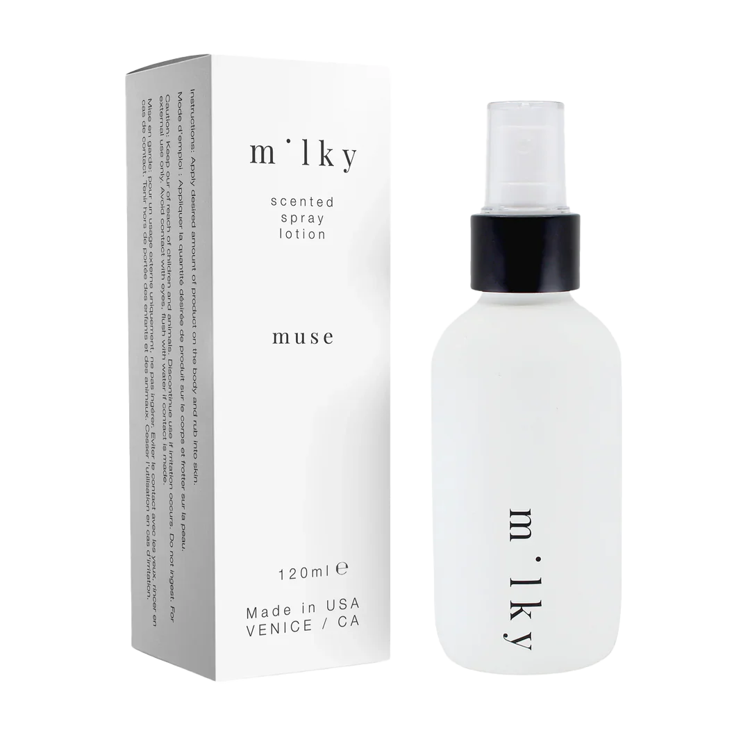 m'lky spray lotion in muse