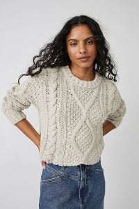 free people cutting edge cable in ivory