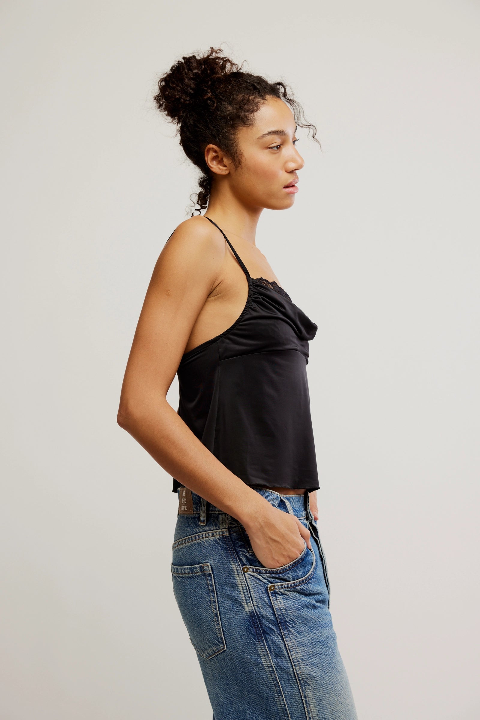 free people sophie cami in black
