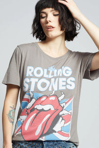 recycled karma rolling stones graphic tee in steel