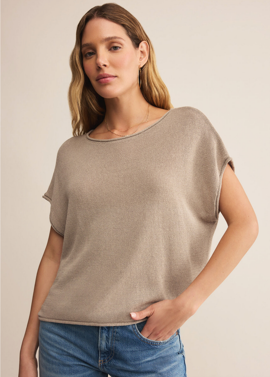 z supply wanderlust sweater pullover in retreat