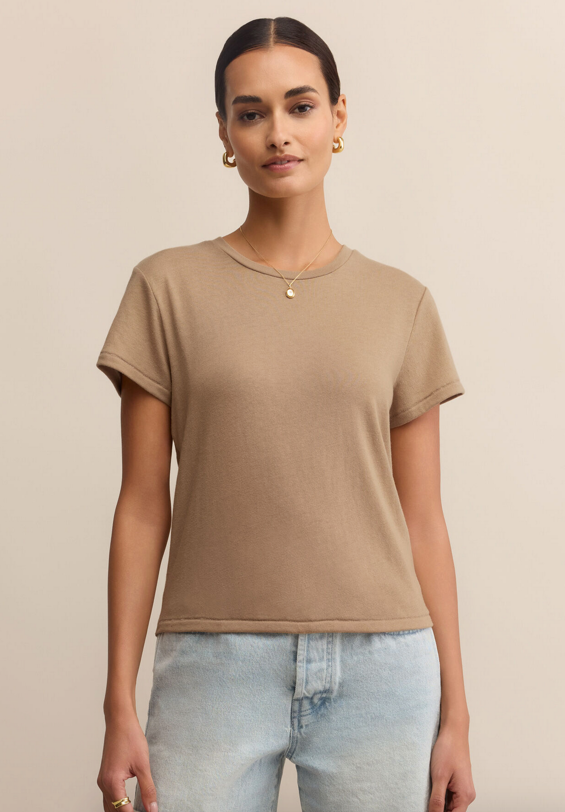 z supply tourist tee in desert tan