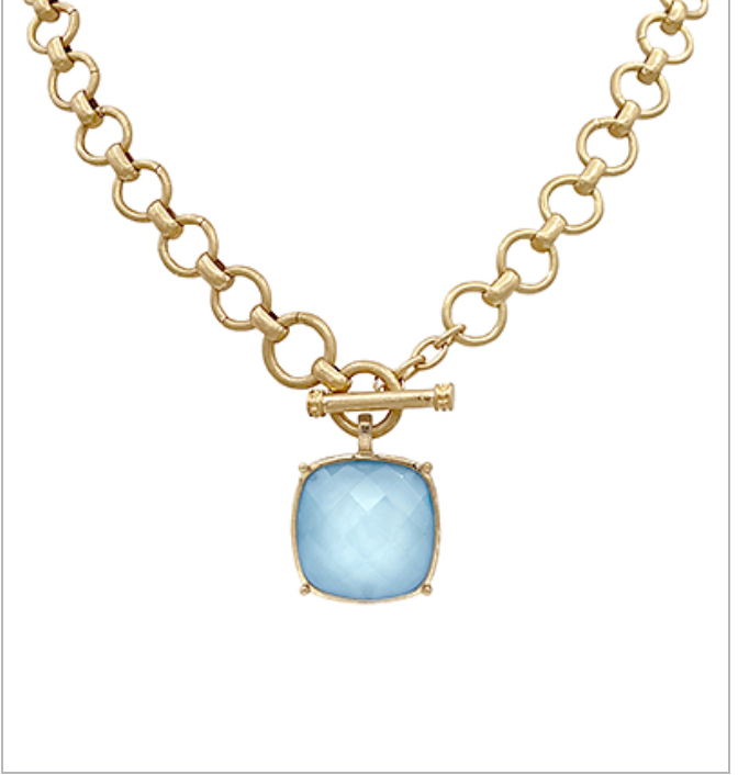 25mm Cushion-Cut Pendant Necklace