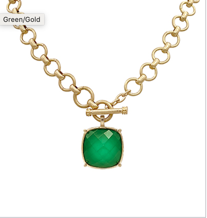 25mm Cushion-Cut Pendant Necklace