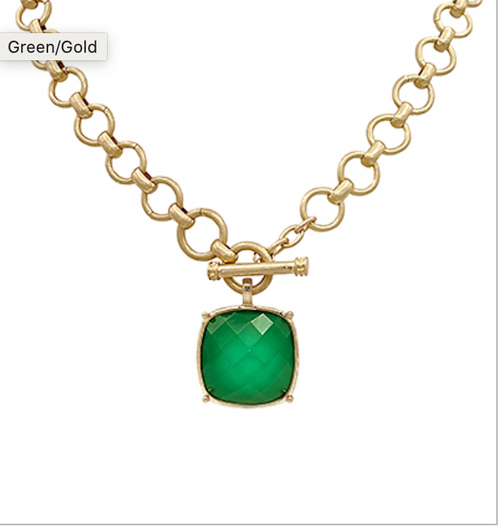 25mm Cushion-Cut Pendant Necklace