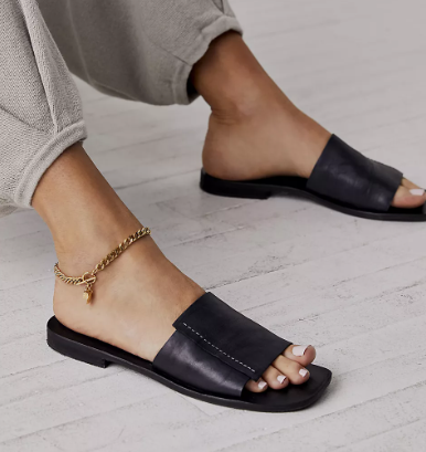 free people verona slide in black