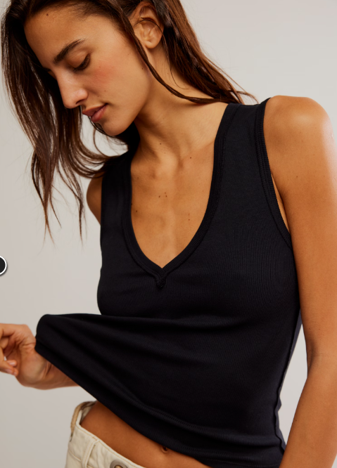 free people neria tank in black