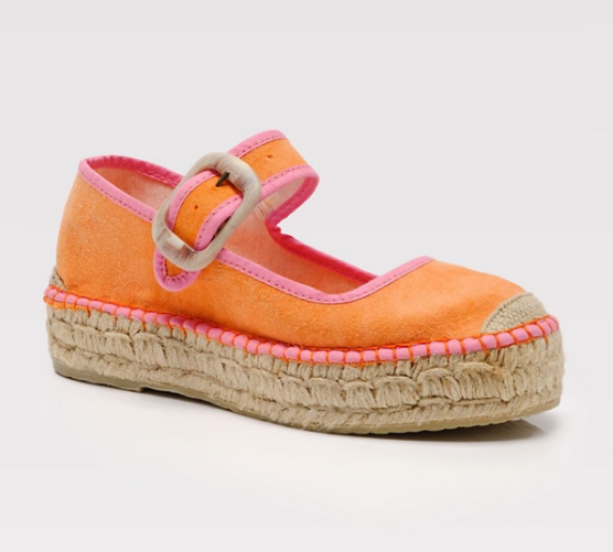 free people surfside mary jane in orange crush