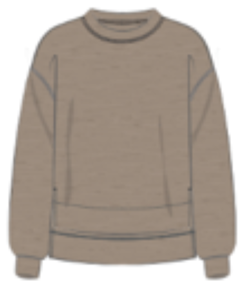 Spanx air essentials crewneck top in birch heather