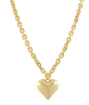puff heart necklace