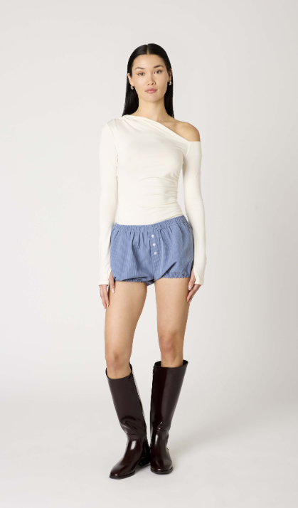 nia cleo top in vanilla