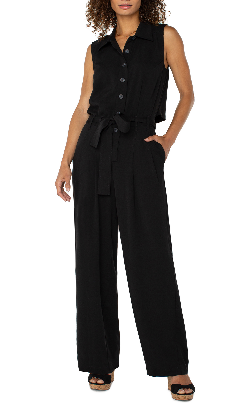 liverpool sleevless wideleg jumpsuit