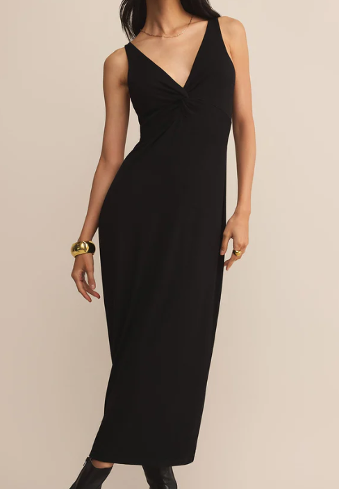 z supply eleve midi dress in black