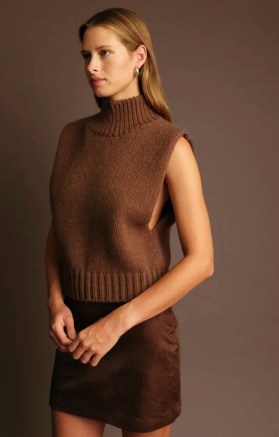 deluc george turtleneck in chocolate