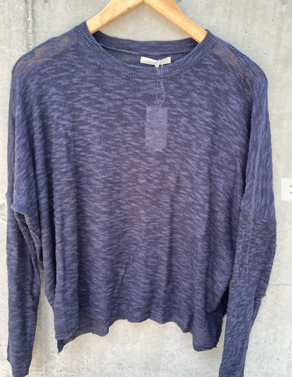 stitchdrop sandcastle sweater in midnight blue
