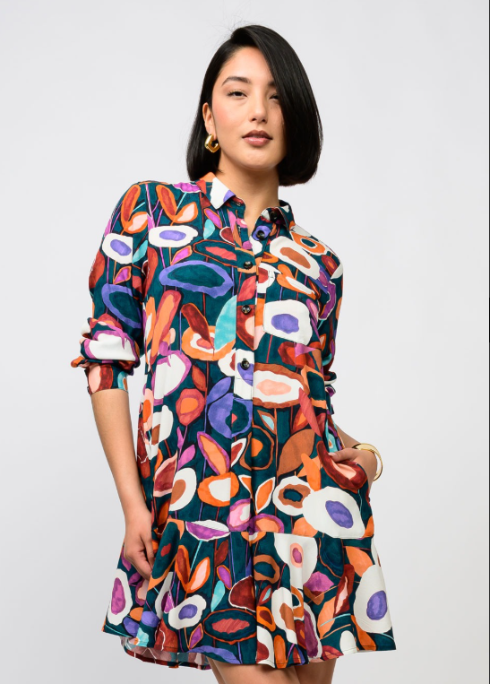 uncle frank fall blooms dress in hunter