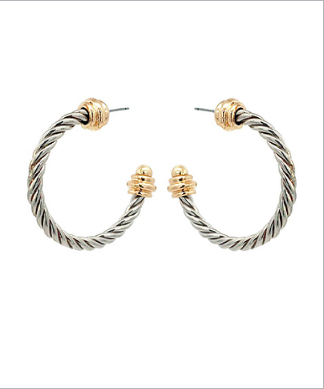 yurmie earrings in gold accent