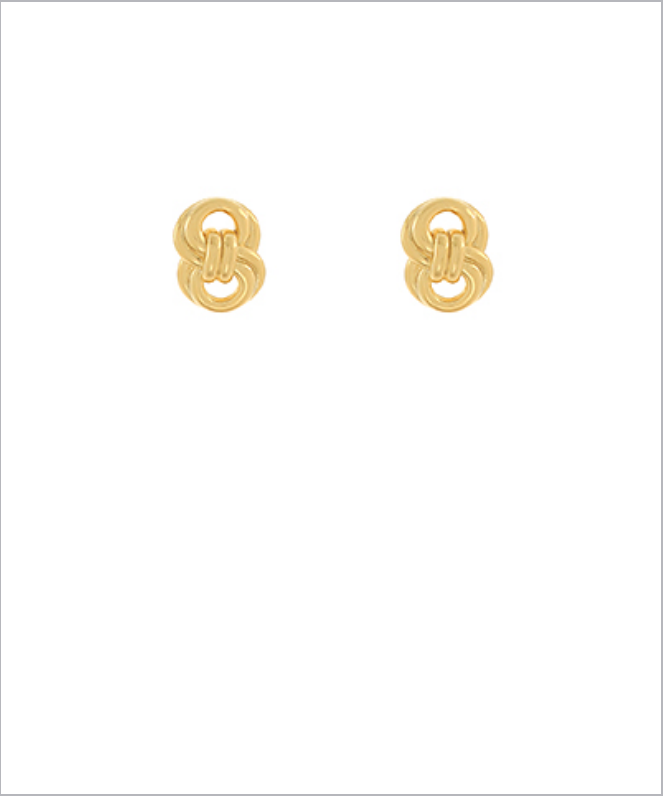 organic and knotted stud earrings