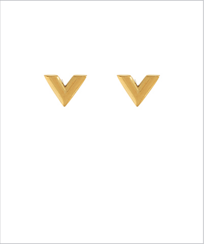 angle studs in gold