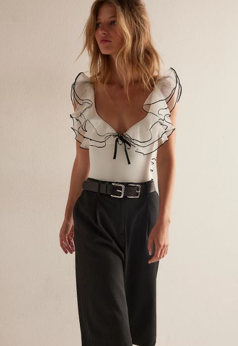 free people sugar rush bodysuit in ivory