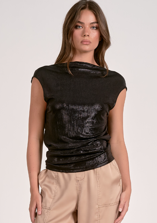 elan open back tank in black