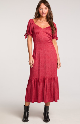 saltwater luxe merle midi in scarlet