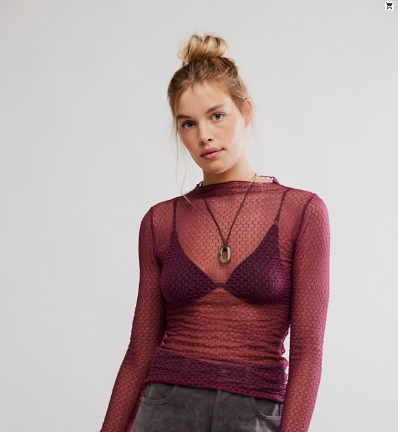 free people minding my business top crushed berry