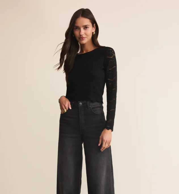 z supply aurora lace top