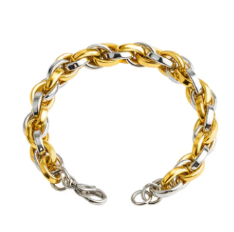 aubrey adele glossy two tone bracelet