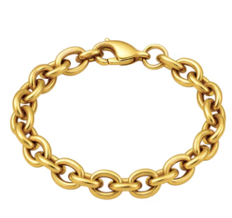 audrey adele oval link bracelet in gold