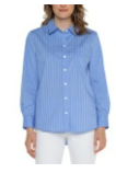 liverpool classic button up in blue stripe