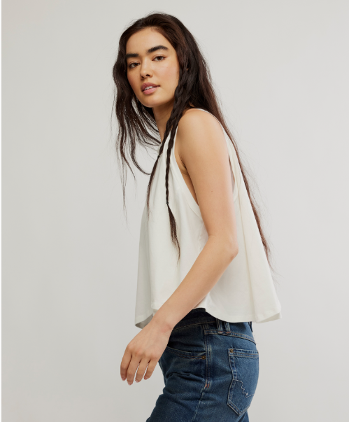 free people hialeah tee in clean ivory