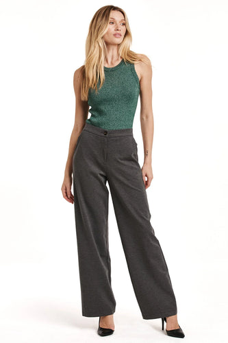 another love biship high rise wide leg pant in heather gray