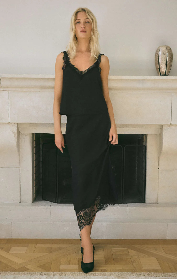 z supply cinder lace midi skirt
