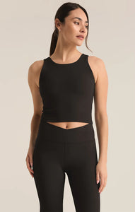 z supply aspen rib top in black