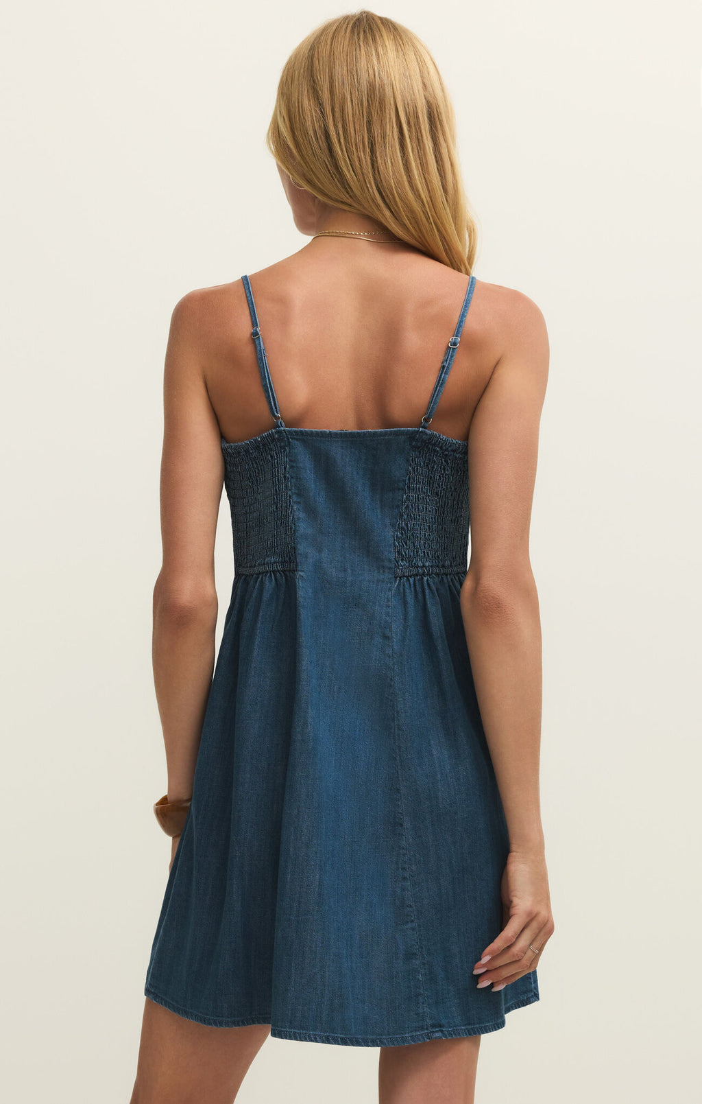 zsupply angel eyes denim mini dress