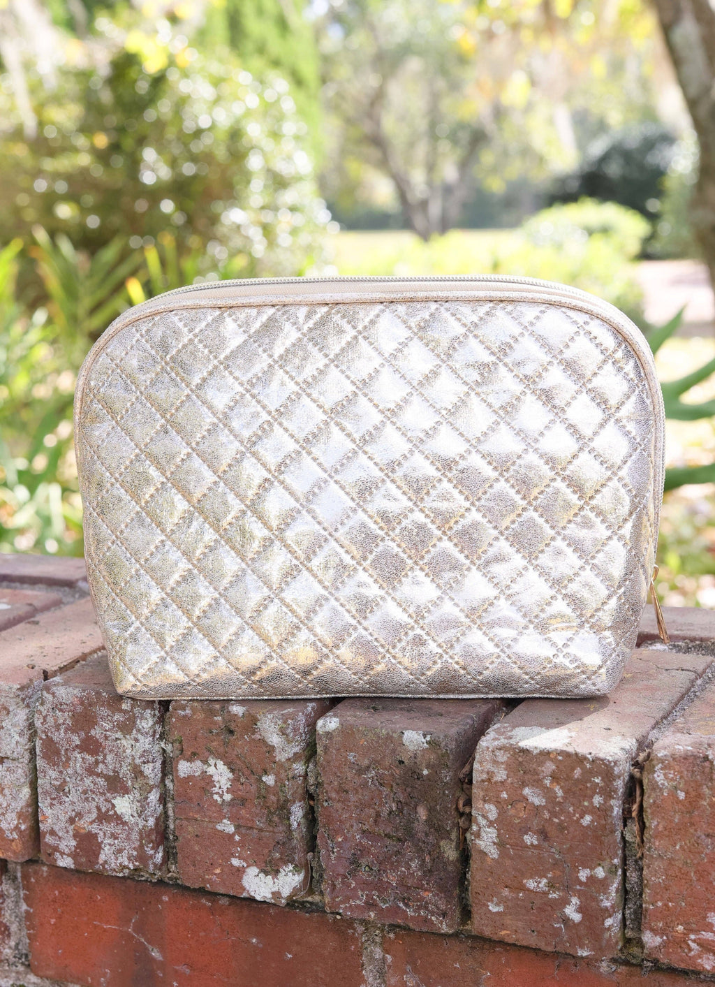 Caroline Hill Capri Large Pouch in Champagne