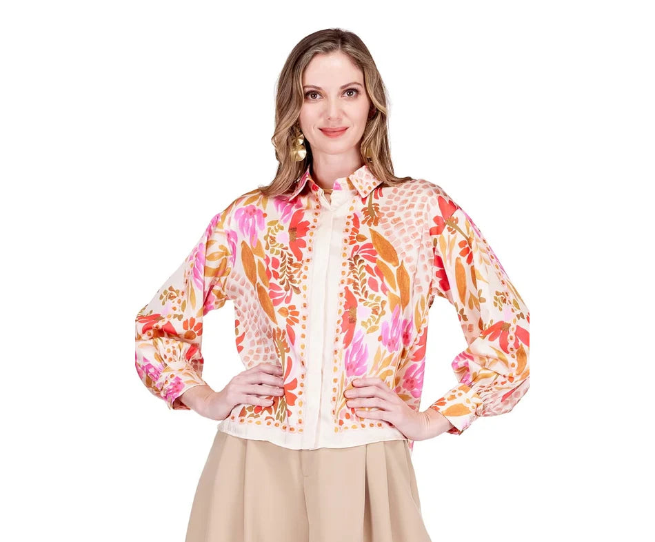 jade floral scarf top