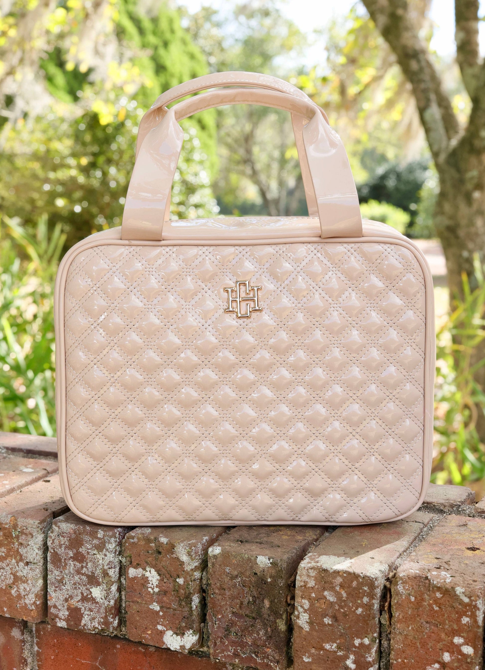 Caroline Hill Cana Large Case in Nude Patent