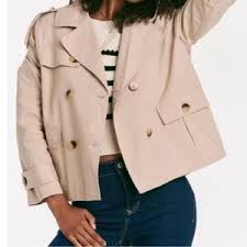 another love vega boxy trench coat in khaki