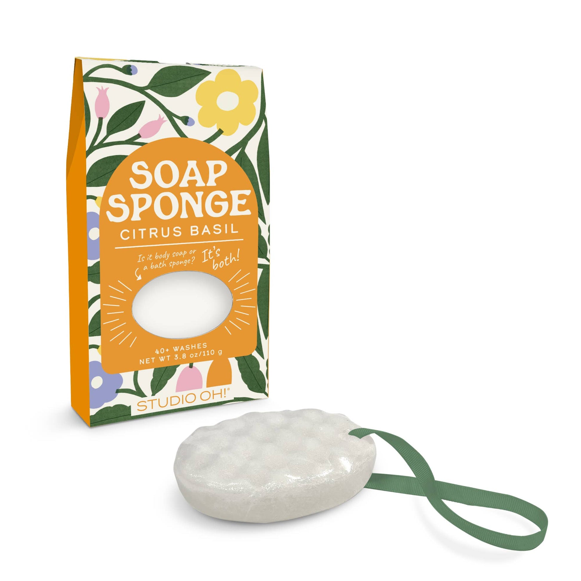 Floral Bliss Soap Sponge in citrus basil